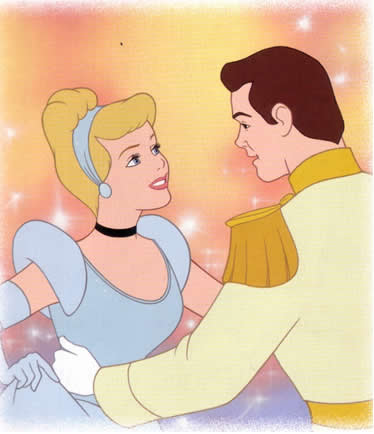 At the ball, the Prince danced with Cinderella all evening. She felt as if she were floating on a dream!